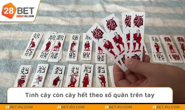Cách tính cây còn cây hết trong chắn theo số quân trên tay